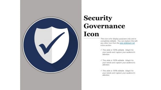 Security Governance Icon Ppt PowerPoint Presentation Layouts Rules