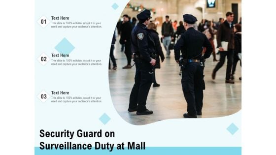 Security Guard On Surveillance Duty At Mall Ppt PowerPoint Presentation Summary Introduction PDF