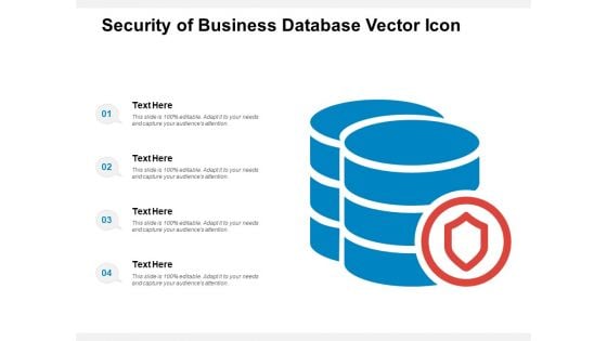 Security Of Business Database Vector Icon Ppt PowerPoint Presentation Portfolio