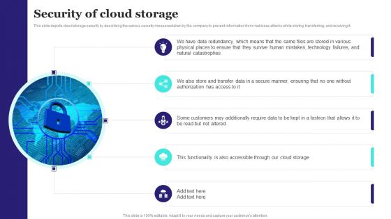 Security Of Cloud Storage Ppt PowerPoint Presentation File Deck PDF