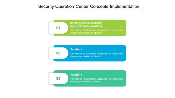 Security Operation Center Concepts Implementation Ppt PowerPoint Presentation Themes Cpb Pdf