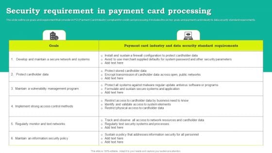 Security Requirement In Payment Card Processing Download PDF