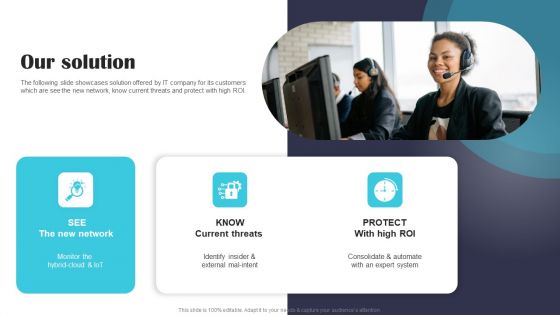Security Software Company Investor Funding Pitch Deck Our Solution Demonstration PDF Security Software Company Investor Funding Pitch Deck Our Solution Demonstration PDF