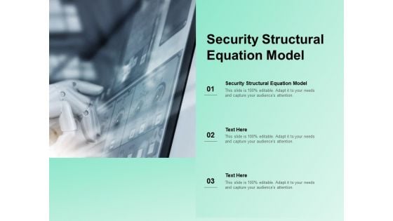 Security Structural Equation Model Ppt PowerPoint Presentation Layouts Inspiration Cpb Pdf