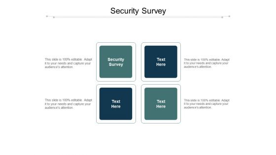 Security Survey Ppt PowerPoint Presentation Ideas Influencers Cpb Pdf