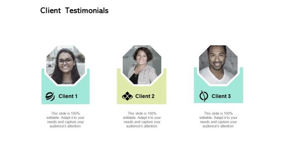 Seed Funding Pitch Deck Client Testimonials Ppt Summary Show PDF