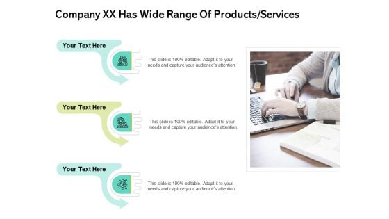 Seed Funding Pitch Deck Company XX Has Wide Range Of Products Services Slide2 Ppt Layouts Background Designs PDF