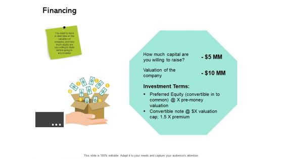 Seed Funding Pitch Deck Financing Ppt Show Master Slide PDF