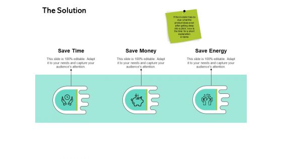 Seed Funding Pitch Deck The Solution Ppt Icon Information PDF