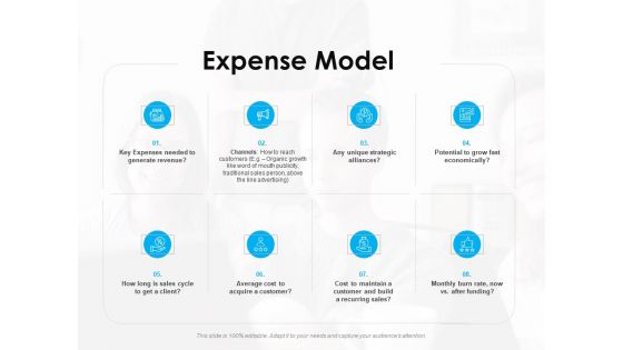 Seed Growth Investing Expense Model Ppt PowerPoint Presentation Layouts Icon