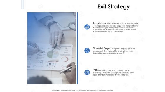 Seed Investment Exit Strategy Ppt Icon Elements PDF