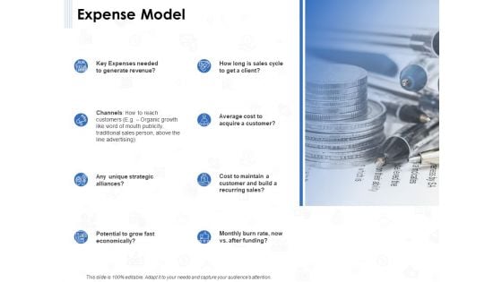 Seed Investment Expense Model Ppt Slides Designs Download PDF