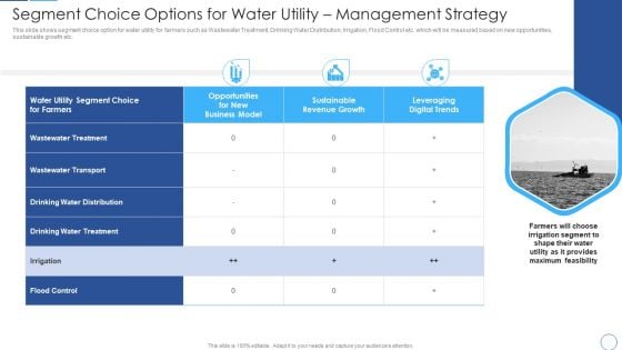 Segment Choice Options For Water Utility Management Strategy Sample PDF Segment Choice Options For Water Utility Management Strategy Sample PDF