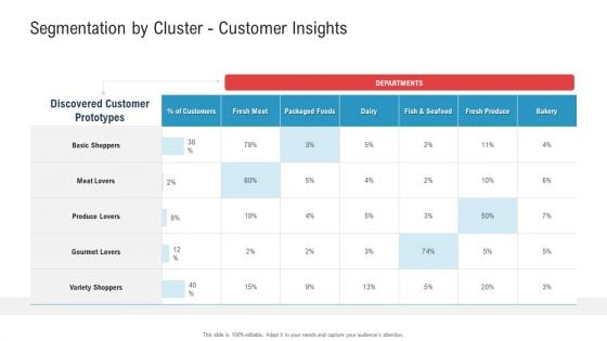 Segmentation By Cluster Customer Insights Ppt Infographics Templates PDF