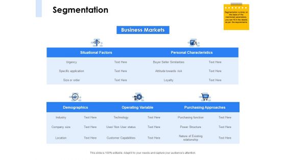 Segmentation Of B2B Markets Segmentation Business Ppt PowerPoint Presentation Visual Aids Deck PDF