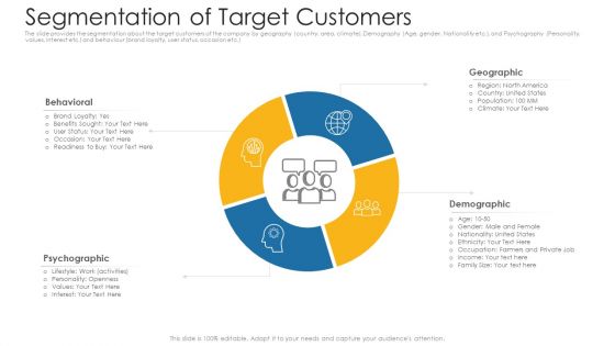 Segmentation Of Target Customers Ppt Infographic Template Gridlines PDF