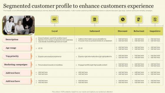 Segmented Customer Profile To Enhance Customers Experience Portrait PDF