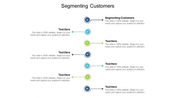 Segmenting Customers Ppt PowerPoint Presentation Portfolio Example File Cpb