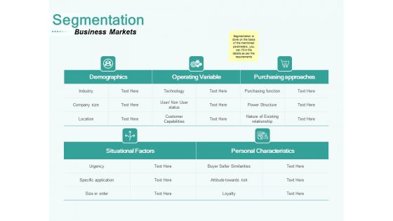 Segmenting User Market Segmentation Demographics Ppt PowerPoint Presentation Show Brochure PDF