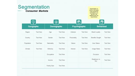 Segmenting User Market Segmentation Ppt PowerPoint Presentation Portfolio Slide Download PDF