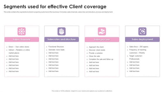 Segments Used For Effective Client Coverage Ppt Gallery Show PDF