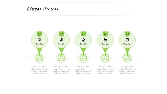 Select Of Organizational Model That Supports Your Strategy Linear Process Ppt Visual Aids Icon PDF