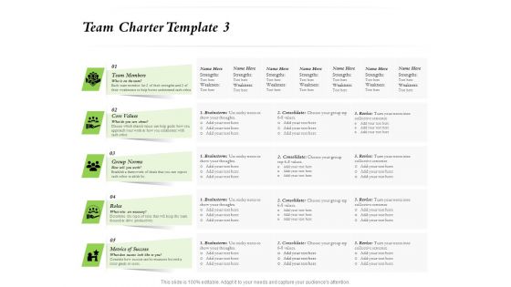 Select Of Organizational Model That Supports Your Strategy Team Charter Template Roles Ppt Show Summary PDF