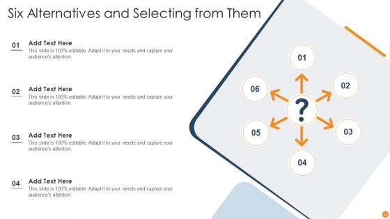 Selecting Alternatives Ppt PowerPoint Presentation Complete Deck With Slides