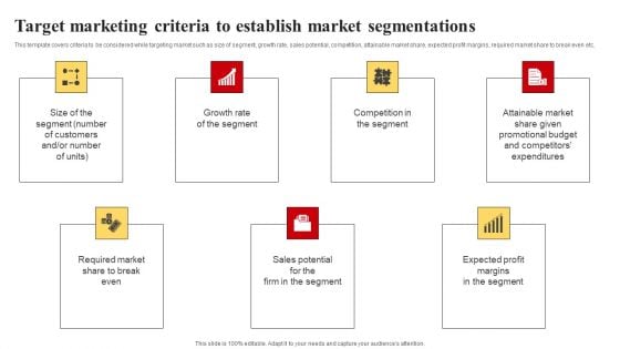 Selecting And Developing An Effective Target Market Strategy Target Marketing Criteria To Establish Market Brochure PDF