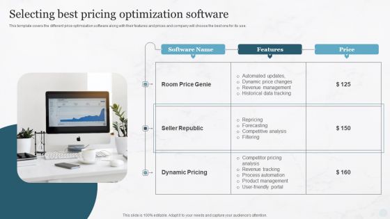 Selecting Best Pricing Optimization Software Pricing Strategies For New Product In Market Themes PDF