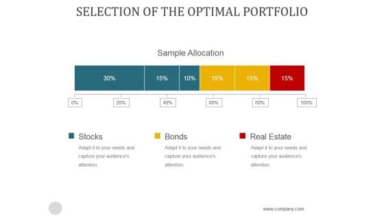 Selection Of The Optimal Portfolio Ppt PowerPoint Presentation Design Templates