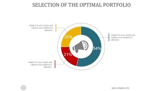 Selection Of The Optimal Portfolio Ppt PowerPoint Presentation Files