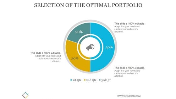 Selection Of The Optimal Portfolio Ppt PowerPoint Presentation Templates