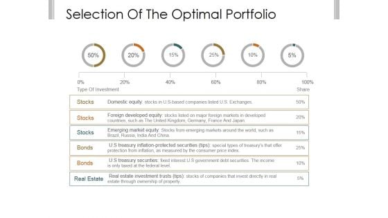 Selection Of The Optimal Portfolio Template 1 Ppt PowerPoint Presentation Diagrams