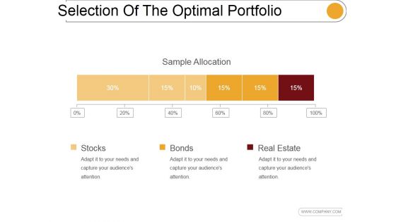 Selection Of The Optimal Portfolio Template 1 Ppt PowerPoint Presentation Inspiration