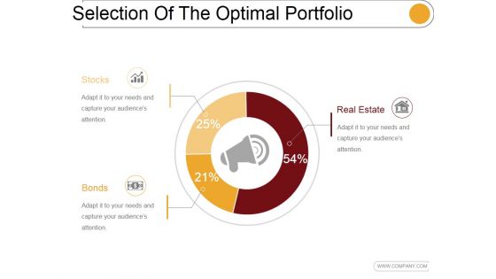 Selection Of The Optimal Portfolio Template 2 Ppt PowerPoint Presentation Designs Download