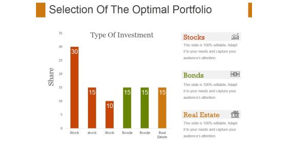 Selection Of The Optimal Portfolio Template 2 Ppt PowerPoint Presentation Ideas Samples