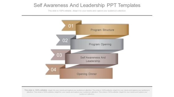 Self Awareness And Leadership Ppt Templates