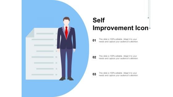 Self Improvement Icon Ppt PowerPoint Presentation Infographics Professional PDF