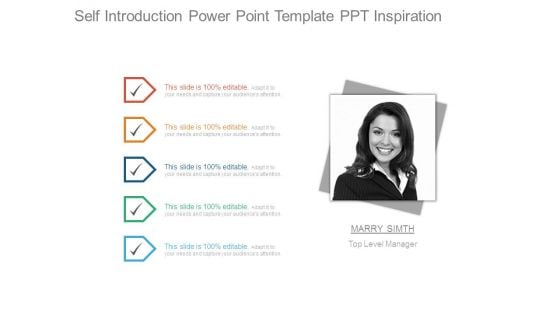 Self Inroduction Power Point Template Ppt Inspiration