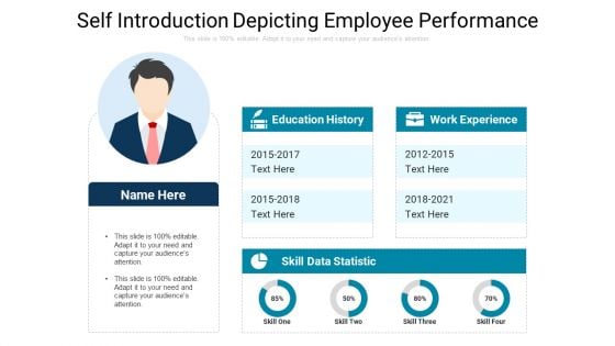 Self Introduction Depicting Employee Performance Ppt PowerPoint Presentation Icon Graphics Pictures PDF