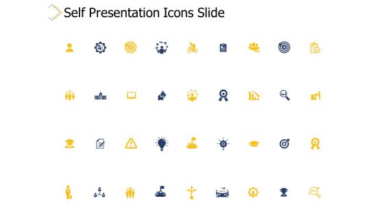 Self Presentation Icons Slide Arrows Ppt PowerPoint Presentation Styles Templates