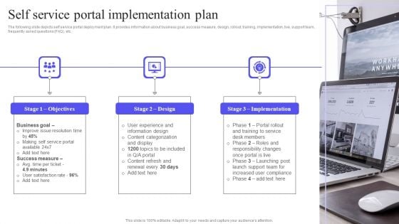 Self Service Portal Implementation Plan Background PDF