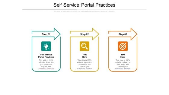 Self Service Portal Practices Ppt PowerPoint Presentation Portfolio Background Images Cpb Pdf