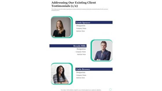 Sell Commercial Flights Addressing Our Existing Client Testimonials One Pager Sample Example Document Sell Commercial Flights Addressing Our Existing Client Testimonials One Pager Sample Example Document