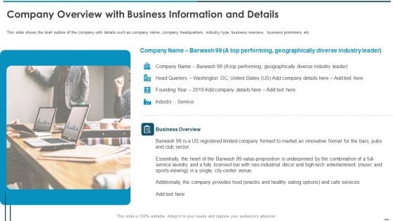 Sell Side Confidential Information Memorandum CIM Pitch Book Company Overview With Business Background PDF Sell Side Confidential Information Memorandum CIM Pitch Book Company Overview With Business Background PDF