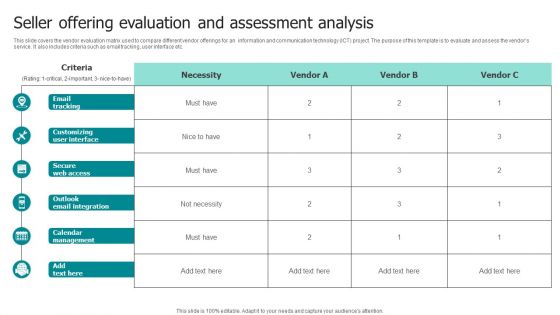 Seller Offering Evaluation And Assessment Analysis Ppt Infographic Template Graphics PDF Seller Offering Evaluation And Assessment Analysis Ppt Infographic Template Graphics PDF