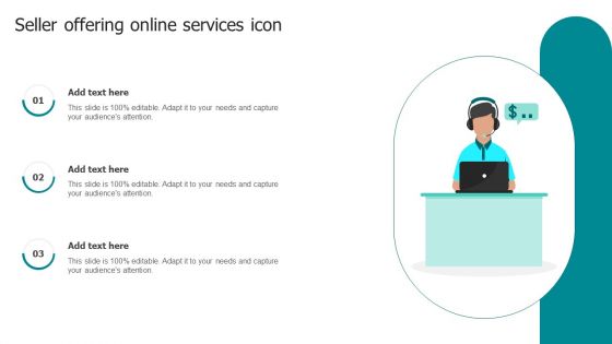 Seller Offering Online Services Icon Ppt PowerPoint Presentation File Visuals PDF