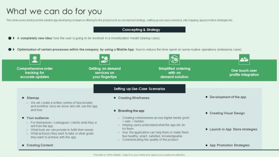 Selling App Development Launch And Marketing What We Can Do For You Sample PDF Selling App Development Launch And Marketing What We Can Do For You Sample PDF