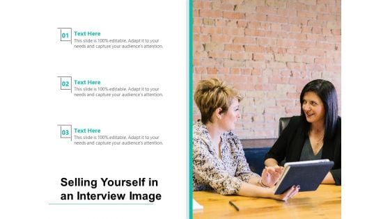 Selling Yourself In An Interview Image Ppt PowerPoint Presentation Styles Maker PDF